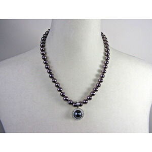 Roman Faux Pearl Rhinestone Collar Necklace VTG‎ Dark Romantic Whimsygoth Luxury